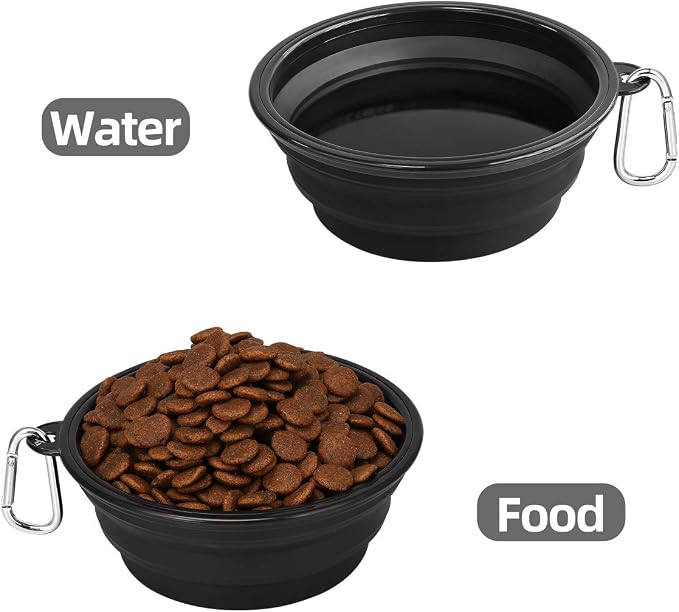 Kytely Large Collapsible Dog Bowls 2 Pack, 34oz Foldable Dog Travel Bowl | Portable Dog Water Food Bowl with Clasp, Pet Cat Feeding Cup Dish for Traveling, Walking, Parking - Image 8