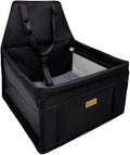 Pet Dog Booster Seat, Upgrading the Framed wall to Prevent Collapse，Breathable and Foldable Pet Car Basket，Removable andWashable pet car seat (Black) by Unknown