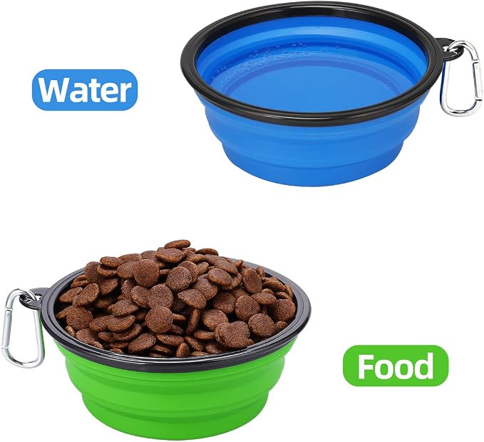 Kytely Large Collapsible Dog Bowls 2 Pack, 34oz Foldable Dog Travel Bowl | Portable Dog Water Food Bowl with Clasp, Pet Cat Feeding Cup Dish for Traveling, Walking, Parking - Image 8