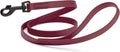 Dogline Biothane Waterproof Dog Leash Strong Coated Nylon Webbing with Black Hardware Odor-Proof Easy to Clean High Performance for Small or Large Dogs Made in USA 4 or 6 ft Lead, Merlot Burgundy by Dogline