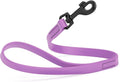 Dogline Biothane Waterproof Dog Leash Strong Coated Nylon Webbing with Black Hardware Odor-Proof Easy to Clean High Performance for Small or Large Dogs Made in USA 2 ft Lead, Amethyst Purple by Dogline