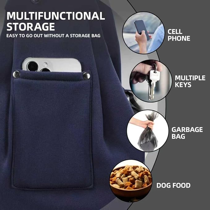 ARZQUT Dog and Cats Carrier Sling, Small Pet Carrier with Storage Pocket | Reversible Puppy Sling Carrier, Safety Buckle, Storage bag, Machine Washable for Travel, Outdoor Activitie, Hand-Free - Image 3