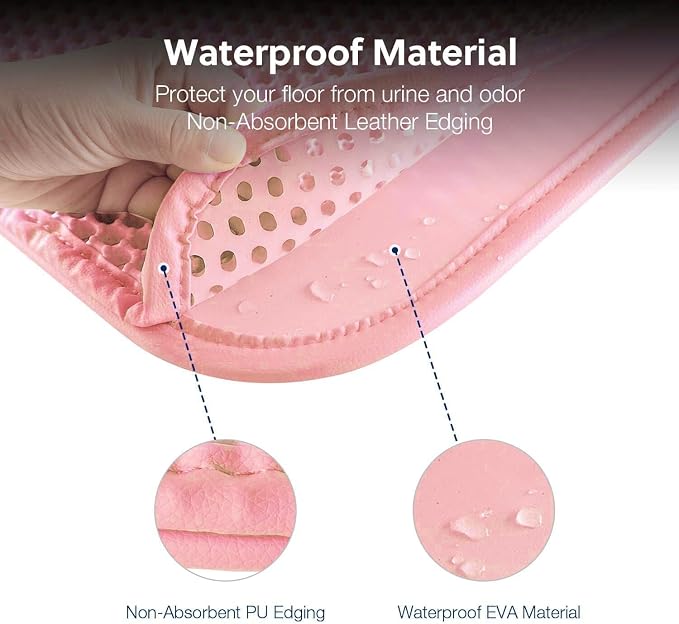 Cat Litter Mat, Kitty Litter Trapping Mat, Honeycomb Double Layer Mats, No Phthalate, Urine Waterproof, Easy Clean, Scatter Control, Catcher Litter Tray Box Rug Carpet - Image 2