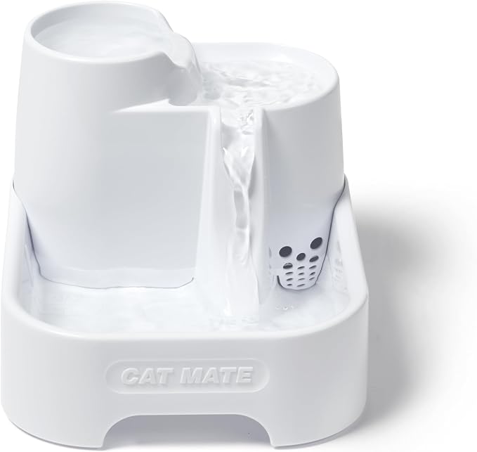 Cat Mate Genuine Pet Fountain 3-Level Fountain, Polymer-Carbon Filter, Super-Quiet Isolated Pump System… by CatMate