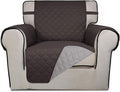 PureFit Reversible Chair Sofa Cover Dog Couch Covers for Sofa, 25.5 in | Chocolate/Beige, Water Resistant Couch Protector, Washable Pet Couch Cover with Non Slip and Elastic Straps For Kids by PureFit