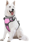 Dog Harness No Pull, Pet Harnesses with Dog Collar, Adjustable Reflective Oxford Outdoor Vest, Front/Back Leash Clips for Small, Medium, Large, Extra Large Dogs, Easy Control Handle for Walking by WINSEE