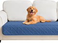 PAWFINITY Waterproof Couch Covers for Dogs, Pet Blanket for Sofa Washable | Paw Print Quilted, Hair Resistant, Anti Cat Scratch, Washable Furniture Protector for 3 Seat Sofa and Bed, 30x90 Inch, Blue by Pawfinity