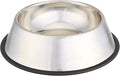 Amazon Basics Stainless Steel Non-Skid Dog Bowl, Dishwasher Safe, Rust Resistant, Single by AmazonBasics