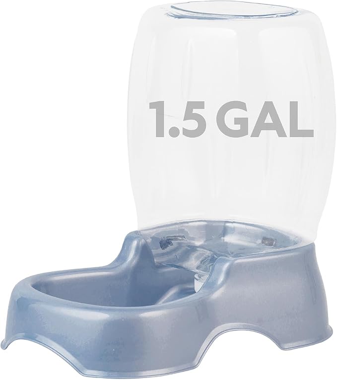 Petmate Pet Cafe Cat and Dog Water Dispenser, 1.5 Gallon, Blue | Bowl for Cats and Dogs, Made in USA by Petmate