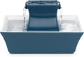 PetSafe Cat and Dog Water Fountain - Automatic Water Dispenser - Drinkwell Pagoda Ceramic Fountain for Pets - Filter Included - Blue - 70 oz, Model:PWW00-14898 | 2 Falling Water Streams Encourage Hydration, Cat & Small Dog Water Fountain, Carbon Filter... by PetSafe