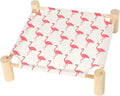 Patas Lague Cat Hammock Bed Small Eleveted Dog Bed 19x19 in Flamingo | Brethable Wooden Pet Bed, Cooling Rabbit Cot, Outdoor Cat Furniture For Summer by PatasLague