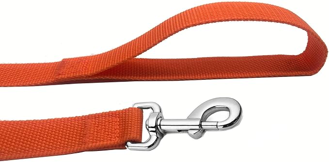 Strong Nylon Dog Leash, 4FT/ 5 FT/ 6FT Dog Leashes for Medium Large Dogs (5FT, Orange) - Image 3