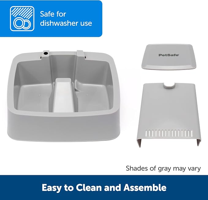 PetSafe Oasys Pet Fountain, 1/2 Gallon (64 oz), Small Dogs & Cats | Adjustable Water Flow, Whisker-Friendly Tray, Dishwasher-Safe, Replaceable Carbon & Foam Filters Included - Image 5