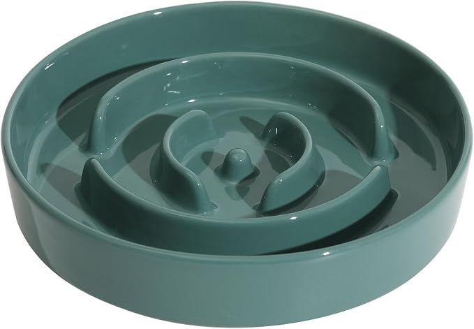Havniva Dog Bowls Slow Feeder, Ceramic Slow Feeder Dog Bowls for Fast Eater | 1.6 Cups Dog Food Bowl Puzzle Feeder, Slow Feeding Bowls for Medium Breed, Non-Slip Base, Anti-Choking by Havniva