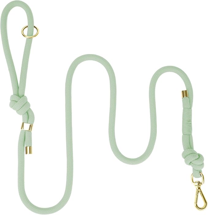 5FT Dog Leash Puppy Cat Rope Lead for Small Medium Large Dogs | Light Green, with Anti-tangle Swivel Clip, Comfortable Non-slip Grip Handle, Ideal for Daily Walks and Training by Sunraymascota