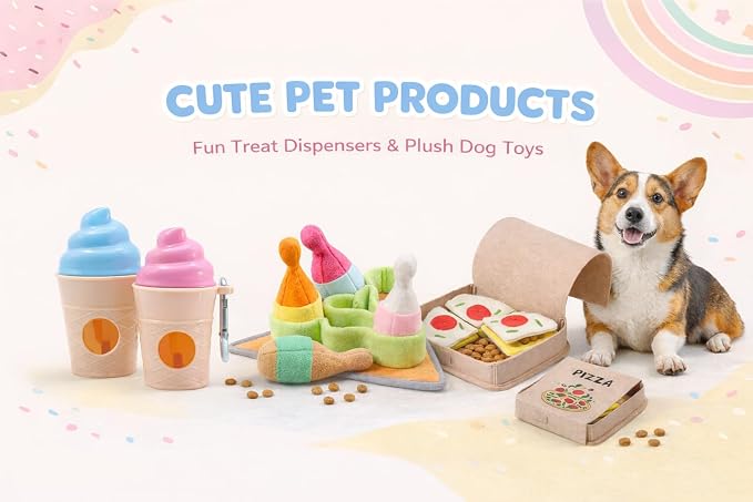 Ice Cream Dog Bag Dispenser | One Clip Doggie Poop Bag Holder | Bags Waste Container for Leash for Small Medium Large All Size Dogs | Cute and Fun Design | 15 Bags Included | Blue Color - Image 7