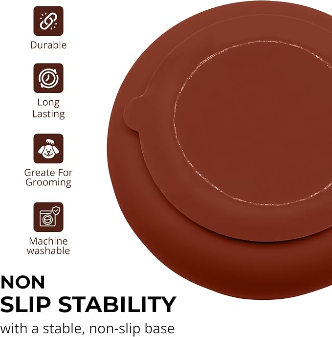 Slow Feeder Dog Bowls, Dishwasher Safe, Non-Slip Base, BPA-Free Slow Eating Dog Bowl (Mocha, 1-Pack) - Image 4