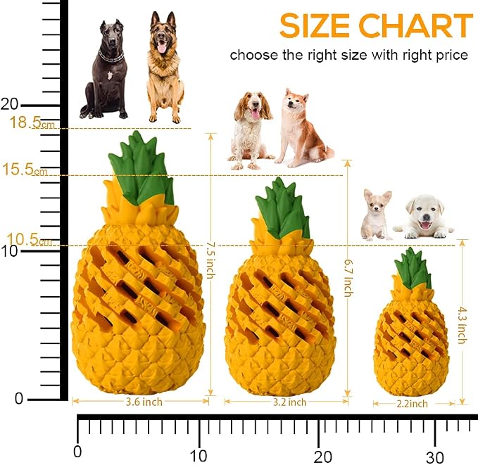 Indestructible Pineapple Dog Toy - Gaint Aggressive Chewers Training | Heavy Chew, Treat Dispenser, Power Chewer, Durable Puzzle, Tough Interactive, Easy Clean - Image 3