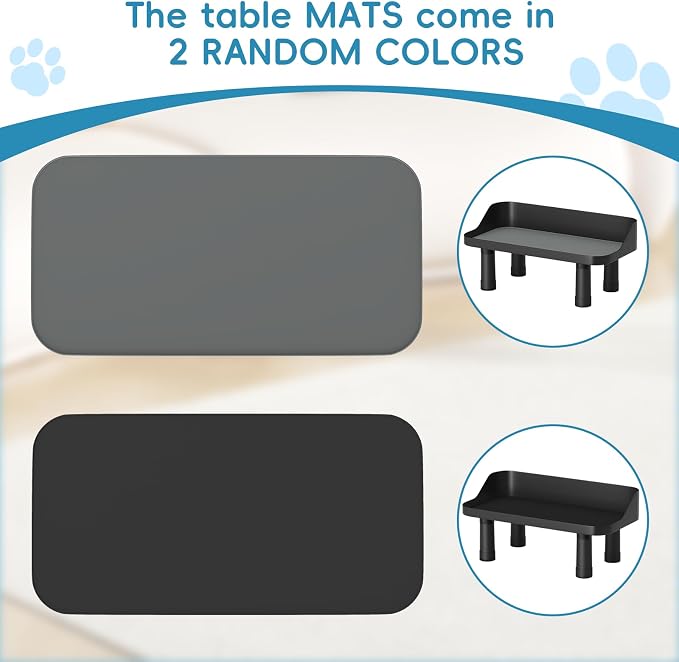 Raised Dog Food Bowl Stand Feeding Station Adjustable 16in Wide | 3 Adjuastable Heights, with Splash Gard, Pet Cat Large Dogs Universal, No Bowl Included - Image 8