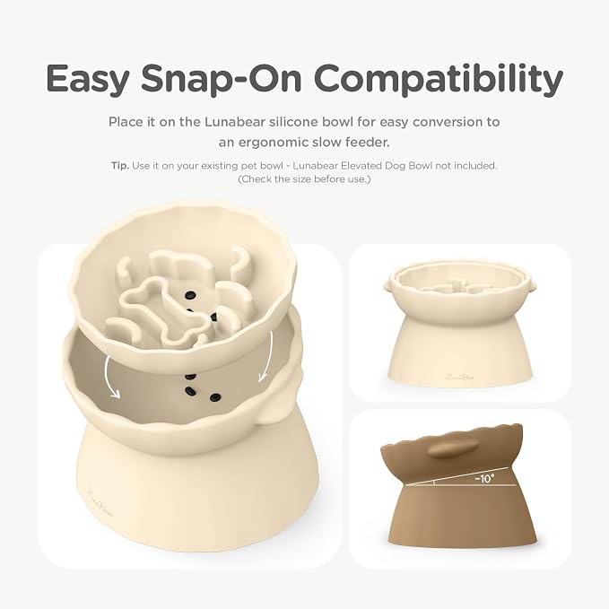 Slow Feeder Dog Bowls Made of Premium Food-Grade Silicone | Anti-Choking & Slow Eating for Improved Digestion, Non-Slip, Soft & Durable, Quiet Dog Bowl, Cute (Brown, Doggy) - Image 7