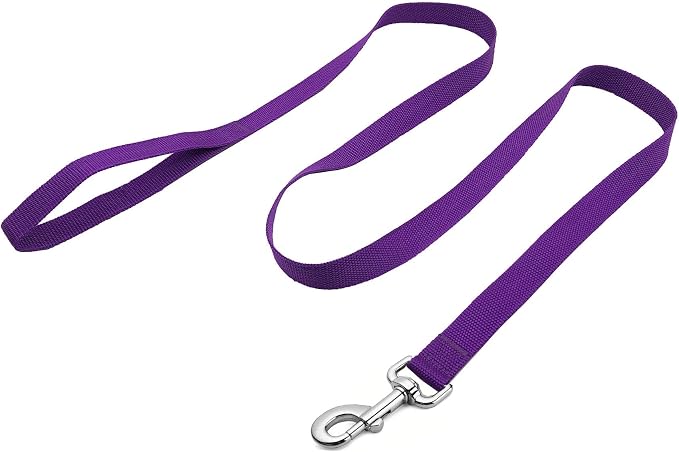 Strong Nylon Dog Leash, 4FT/ 5 FT/ 6FT Dog Leashes for Medium Large Dogs (5FT, Purple) - Image 2