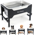 3 Gallon Elevated Dog Water Bowl, Raised Stand for Large Dogs | 4 Adjustable Heights, 9.65-15.16 in Stand, 3 Gallon Bowl, 14 x 10.6 x 5.9 in Size, Indoor Outdoor Use, Easy to Clean by Lonepetu