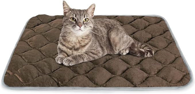 Self Warming Cat Bed Self Heating Cat Mat Thermal Pet Bed Mat Self-Warming Dog Crate Pad by ULIGOTA