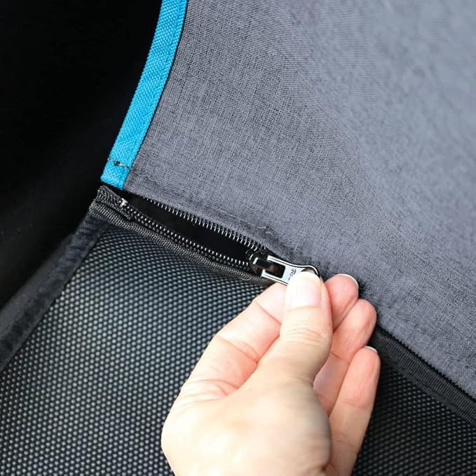 Kurgo Coast to Coast Hammock, Heather Grey, 55" Wide | Full-Coverage Seat Cover with Rufftex Floor Guard, Protects from Muddy Paws & Pet Hair, Water & Stain Resistant, Secure Fit - Image 9