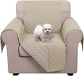 U-NICE HOME Reversible Recliner Chair Covers, Sand/Beige | 23''Armchair Cover for dogs Washable, Pet Friendly, Elastic Straps, Water Repellent, Diamond Quilted by U-NICEHOME