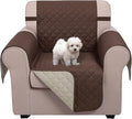 U-NICE HOME Reversible Recliner Chair Covers, Coffee/Beige | 23''Armchair Cover for dogs Washable, Pet Friendly, Elastic Straps, Water Repellent, Diamond Quilted by U-NICEHOME
