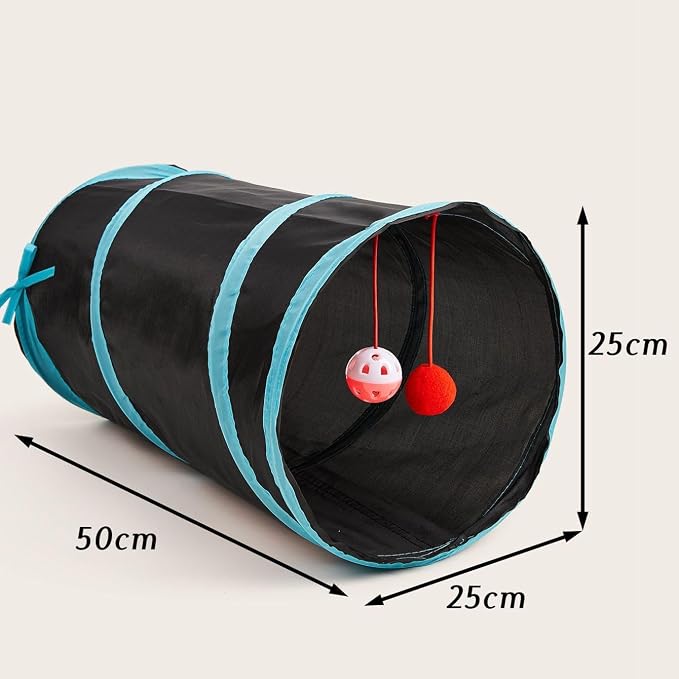 Cat Tunnels Indoors Cat Play Tunnel for Indoor Outdoor, Cat Tunnel Large Cat Toy Kitten Kitty Rabbt (2 Way) - Image 3