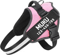 MUMUPET Custom Dog Harness Vest with 2 Personalized Name & Phone Patches | No Pull Reflective Adjustable with Handle, Soft Breathable Padding for Small Dogs (Pink, S) by mumupet