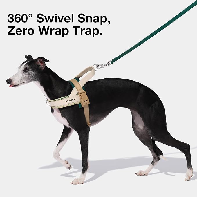 VETRESKA Dog Harness and Leash Set, Easy Walk Dog Harness, M | for Small Medium Dogs, No Pull Puppy Harness for Walking and Training, Adjustable, Anti-Twist Leash (Santal Forest) - Image 3