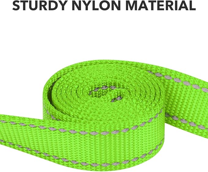 Taglory Reflective Dog Leash for Medium Large Dogs, 1in x 5ft, Neon Green | Ideal for Night Walking, Strong for Sudden Pulls, Lightweight & Gentle on the Neck, Soft Padded Handle - Image 3