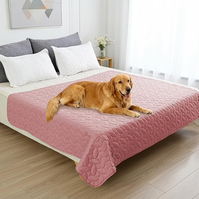 Ameritex Pet Bed Cover Dog Bed Blanket for Sofa and Furniture Waterproof New Pattern Design (52x82 Inch, Pink) - Image 6