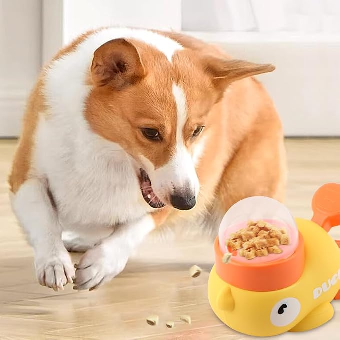 Duck Treat Dispenser for Dogs & Cats, Interactive Slow Feeder Puzzle Toy, IQ Training Enrichment Bowl, Small Animal Problem-Solving Game, Adjustable Outlet Pet Feeder - Image 7