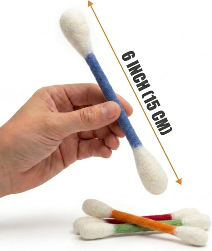 Glaciart One Swabs Cat Toys with Catnip - 6 Pk | Durable for Chew, Cute Cat Toys Interactive Kitty for Boredom, Exercise, & Play | Filled w/Organic Catnip for Anxiety & as Digestive Aid | Gift Idea - Image 3