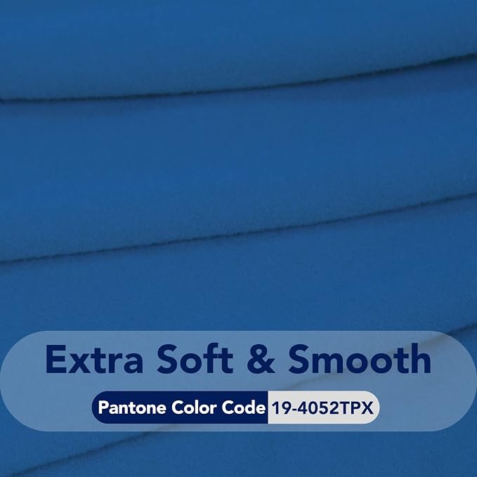 PureFit Stretch Couch Covers for Sofa 4 Seater Slipcovers Classic Blue | 1-Piece Sofa Cover Washable Soft Couch protector, Couch Slipcover with Non Skid Foam and Elastic Bottom for Kids, Dogs - Image 5