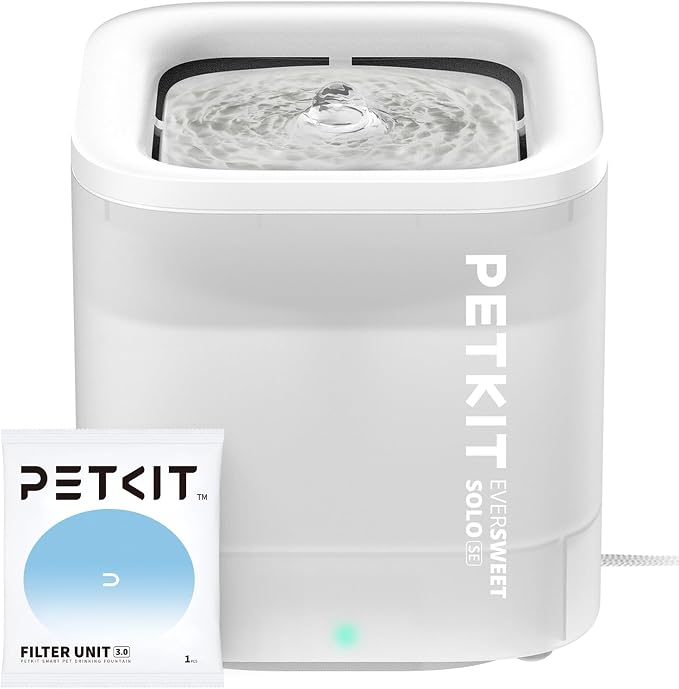 PETKIT Eversweet Solo SE Cat Water Fountain 65oz/1.85L Wireless Pump | Ultra Quiet Pet Water Fountain for Cats and Dogs Inside, Detachable Design Easy to Clean and Assemble, Filters Included by Unknown