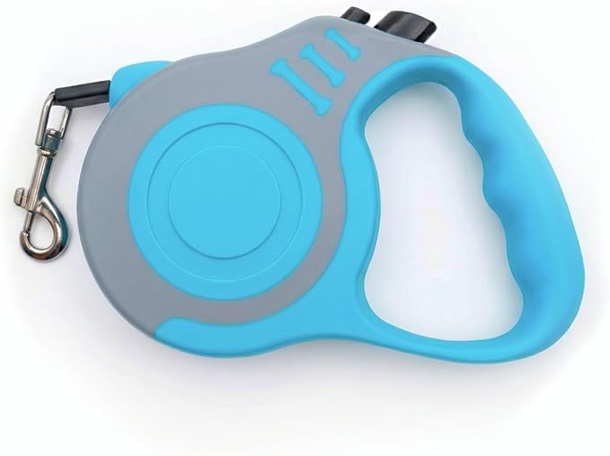 Retractable Dog Leash Lightweight 10/16FT Leash with Non-Slip Handle, for Small Dogs Puppy (Gray Blue, 10 FT) | with Non-Slip Handle for Small Dogs Puppy (Gray Pink, 10FT) by PETIMP