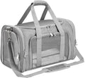 Soft-Sided Pet Carrier for Cats and Dogs, Collapsible Travel Bag with Shoulder Strap, Removable Mat, Mesh Windows, 17x11x11Inch, Gray by Unknown