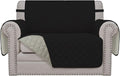 Easy-Going Reversible Couch Cover, Oversized Chair, Black/Beige | Machine Washable Slipcover For Dogs, Water Resistant Furniture Mat For Living Room, Non-Slip Sofa Cover, Pet Friendly by Easy-Going