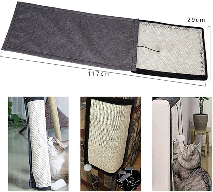 Cat Scratcher Mat Sofa Protector Natural Sisal Cat Scratching Mat Cat Scratch Couch Cover Heavy Duty Couch Guard Easy Installation Scratch Pad for Grinding Claws Protecting Furniture - Image 2