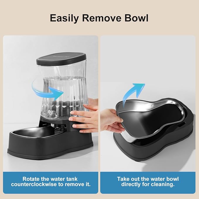 Gardner Pet Automatic Dog Water Dispenser Gravity Stainless Steel Water Waterer Feeder, Large Capacity Water Feeding Bowls for Medium & Large-Sized Dogs Cats Other Pets -(2.1 Gallon) - Image 7