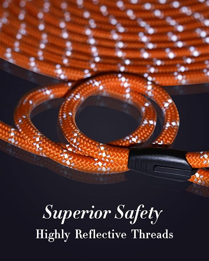 Long Rope Leash for Dog Training 16FT 30FT 50FT 100FT, Reflective Threads Check Cord Recall Training Agility Dog Lead for Large Medium Small Dogs, Dog Tie-Out Cable for Playing, Camping, or Backyard - Image 5