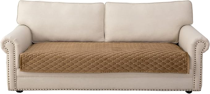 Eismodra Couch Cover,Sectional Couch Covers,Sofa Covers for 3 Cushion Couch,Anti-Slip Sofa Slipcovers for Dogs Cats Kids Loveseat Recliner L Shaped Armrest Backrest,Coffee 36''x82''(Only 1 Piece) by Eismodra