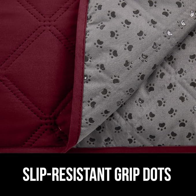GORILLA GRIP® Waterproof Dog Blanket, Couch Cover for Dogs, 52x82 Burgundy | Silicone Grip Backing, Washable, Leakproof, Protects Sofa, Sectional, Bed, Crate, Car and RV, Senior Pet Essential - Image 4