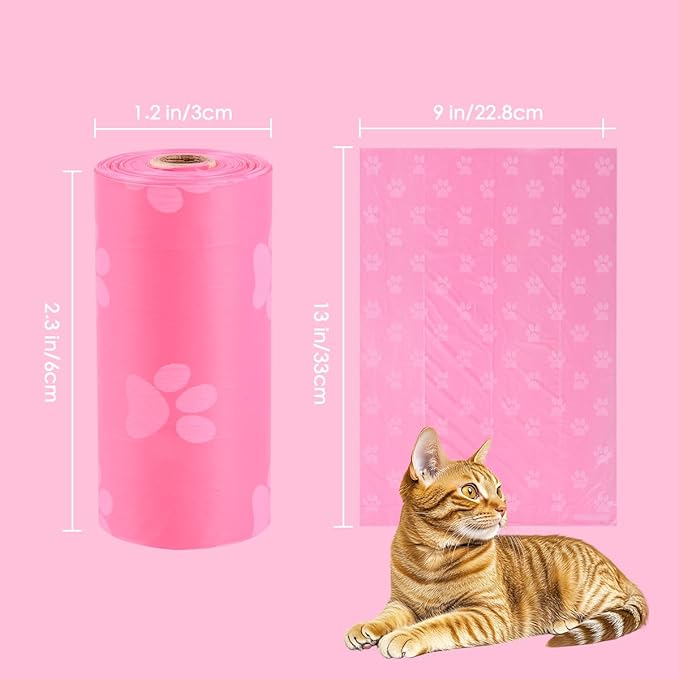 Poop Bags Rolls 256 Count - 9x13 Inches Pink Thickened Leakproof Lavender scent Poo Bags for Dogs, Eco-Friendly Pet Waste Bags for Walking, Home, Travel - Image 7