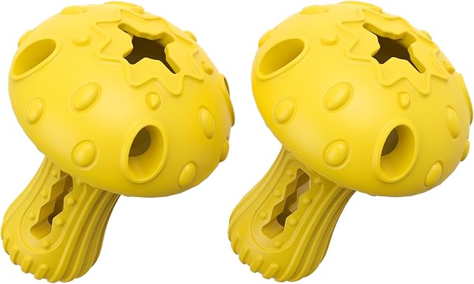 Dog Chew Toys for Aggressive Chewers, Rubber Treat Dispensing Stimulation Toy to Keep Them Busy, Durable Interactive Enrichment Puzzle Toy for Medium Large Breed Dogs by KrauzPet