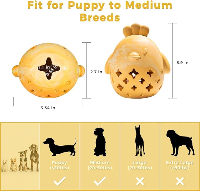 MewaJump Dog Toy Treat Food Dispenser Puzzle Rubber Chew Toys Stuffed Ball - Image 6